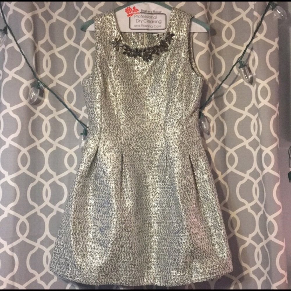 J.O.A. Silver Embellished Dress